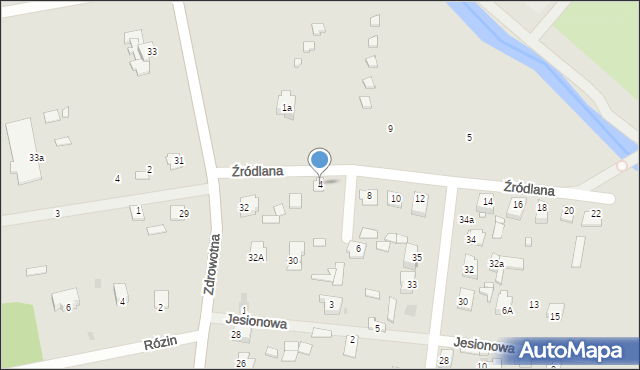 Zwierzyniec, Źródlana, 4, mapa Zwierzyniec