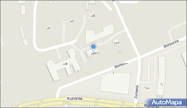 Białystok, Żurawia, 14/5, mapa Białegostoku