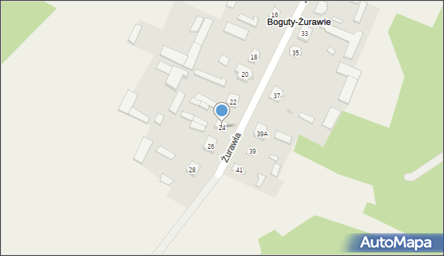 Boguty-Pianki, Żurawia, 24, mapa Boguty-Pianki