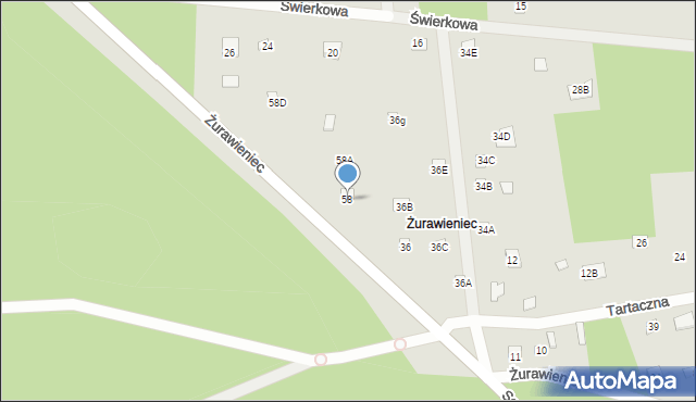 Brok, Żurawieniec, 58, mapa Brok