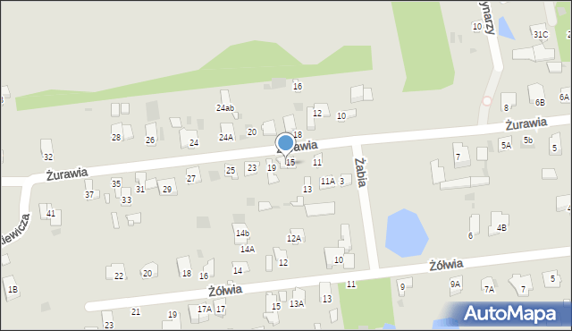 Brwinów, Żurawia, 15/17, mapa Brwinów