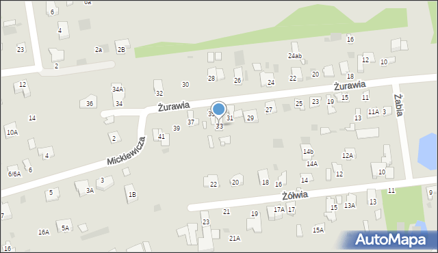 Brwinów, Żurawia, 33, mapa Brwinów