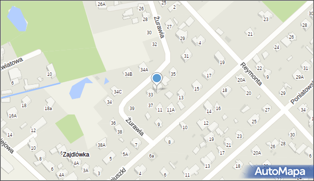 Celestynów, Żurawia, 33A, mapa Celestynów