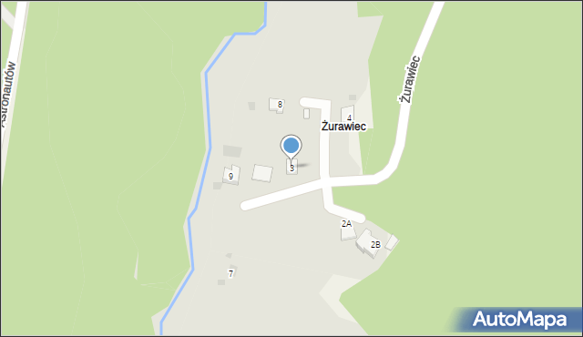 Chrzanów, Żurawiec, 3, mapa Chrzanów