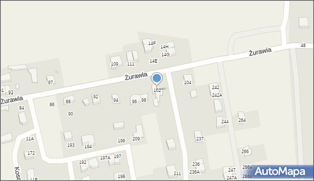 Czaple, Żurawia, 102, mapa Czaple