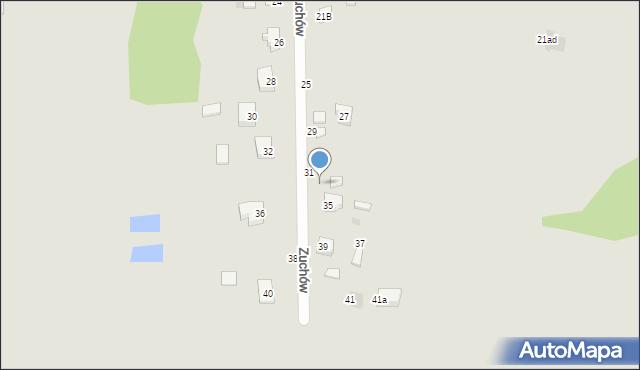 Częstochowa, Zuchów, 33, mapa Częstochowy