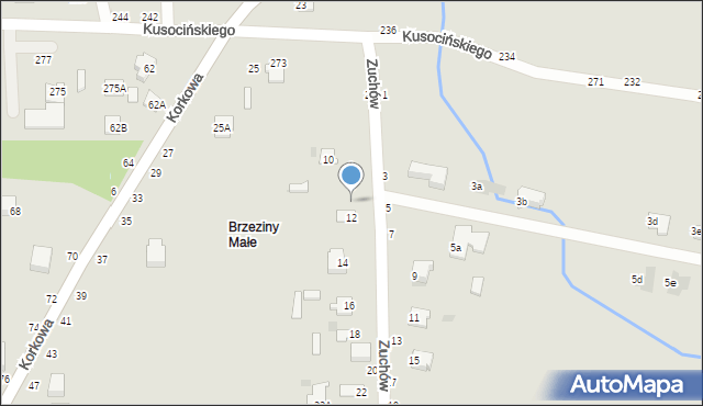 Częstochowa, Zuchów, 8, mapa Częstochowy