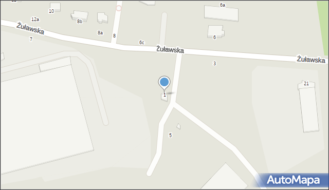 Elbląg, Żuławska, 1, mapa Elbląga