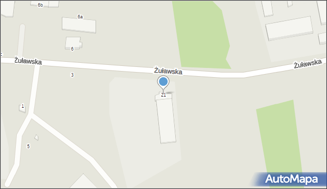 Elbląg, Żuławska, 21, mapa Elbląga