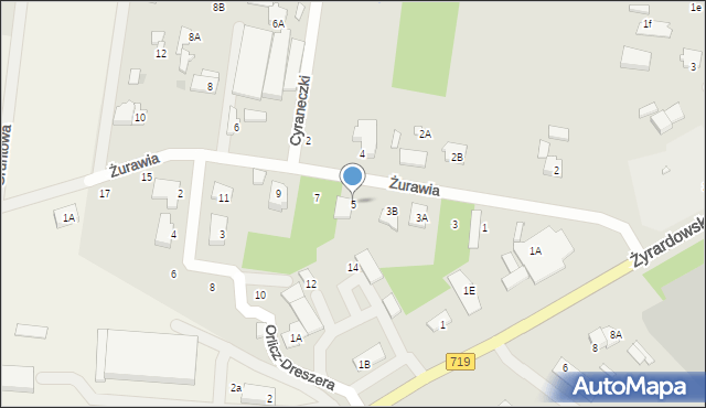 Grodzisk Mazowiecki, Żurawia, 5, mapa Grodzisk Mazowiecki