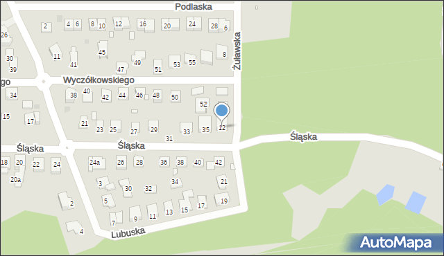 Grudziądz, Żuławska, 12, mapa Grudziądza