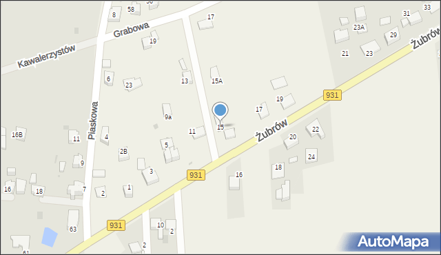 Jankowice, Żubrów, 15, mapa Jankowice