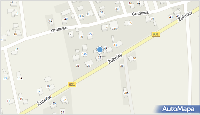 Jankowice, Żubrów, 29, mapa Jankowice