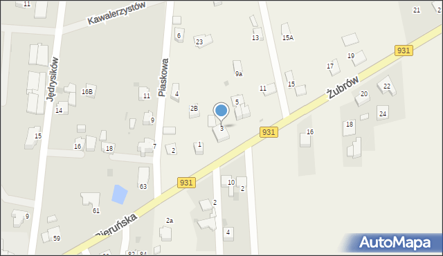 Jankowice, Żubrów, 3, mapa Jankowice