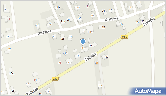 Jankowice, Żubrów, 31, mapa Jankowice