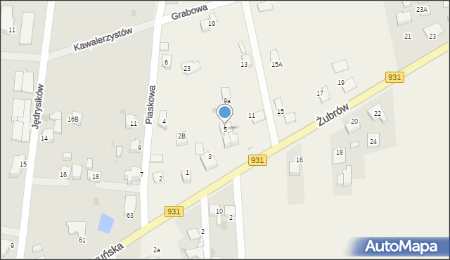 Jankowice, Żubrów, 5, mapa Jankowice