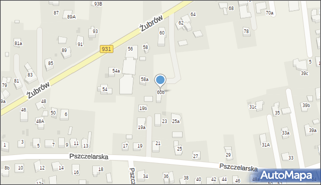 Jankowice, Żubrów, 60b, mapa Jankowice