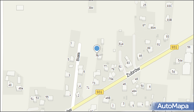 Jankowice, Żubrów, 75, mapa Jankowice