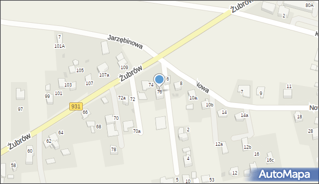 Jankowice, Żubrów, 76, mapa Jankowice