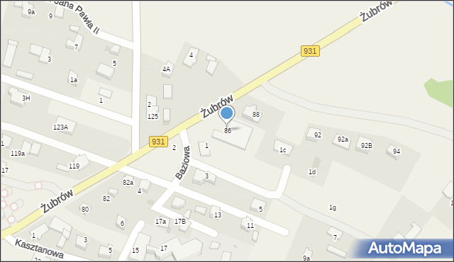 Jankowice, Żubrów, 86, mapa Jankowice