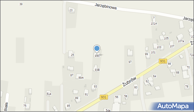 Jankowice, Żubrów, 93C, mapa Jankowice