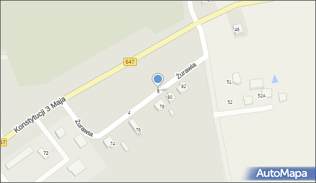 Kolno, Żurawia, 8, mapa Kolno