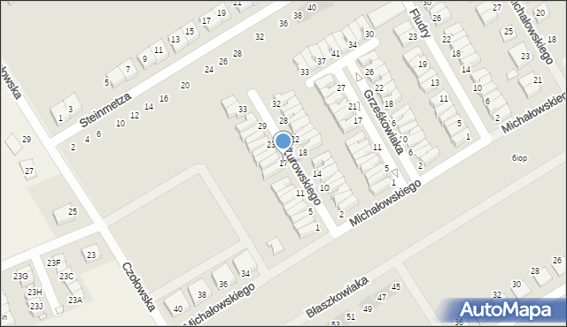 Kórnik, Żurowskiego Romualda, ks., 17, mapa Kórnik