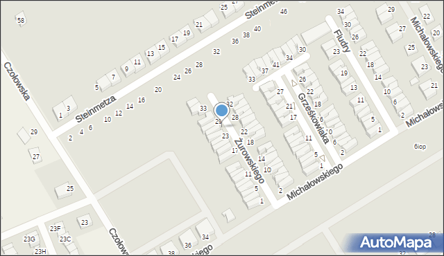 Kórnik, Żurowskiego Romualda, ks., 27, mapa Kórnik