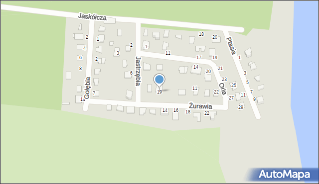 Koronowo, Żurawia, 19, mapa Koronowo