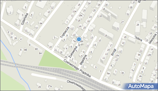 Kraków, Żułowska, 8, mapa Krakowa