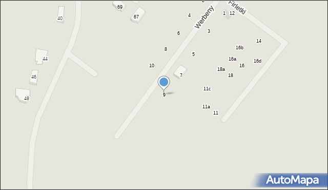 Kretomino, Żurawinowa, 9, mapa Kretomino