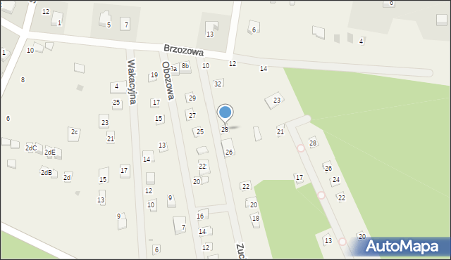 Lubiatowo, Zuchów, 28, mapa Lubiatowo