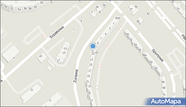 Lubin, Żurawia, 11, mapa Lubin