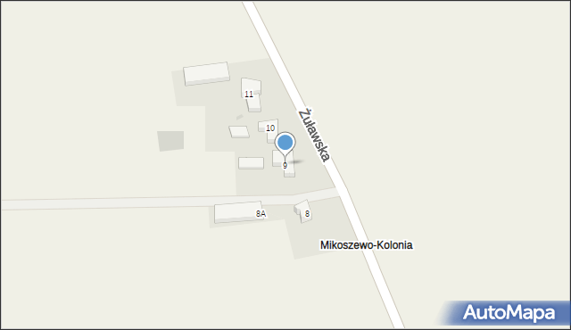 Mikoszewo, Żuławska, 9, mapa Mikoszewo