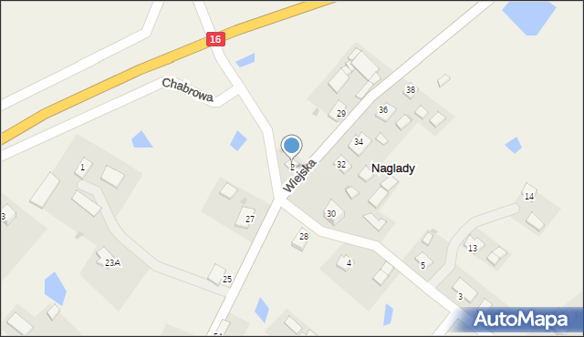 Naglady, Żurawia, 2, mapa Naglady