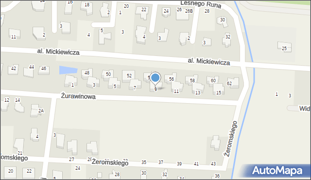 Niemcz, Żurawinowa, 9, mapa Niemcz