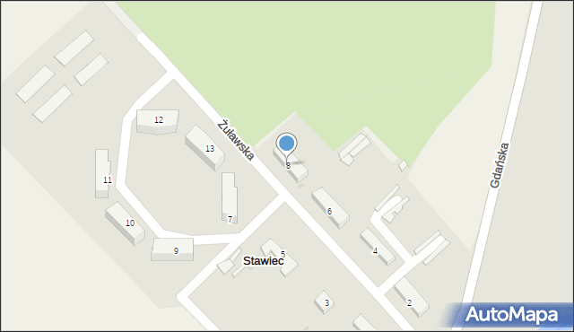 Nowy Staw, Żuławska, 8, mapa Nowy Staw