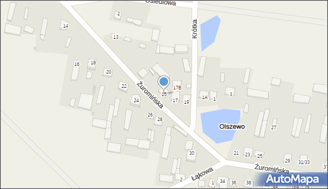 Olszewo, Żuromińska, 15, mapa Olszewo