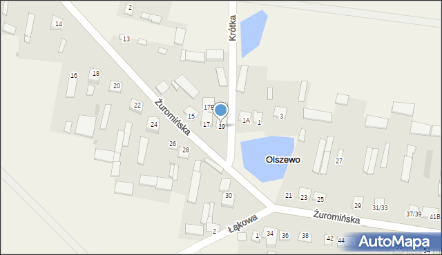 Olszewo, Żuromińska, 19, mapa Olszewo