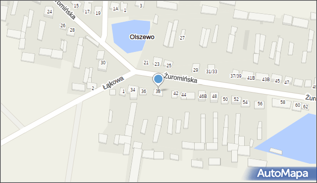 Olszewo, Żuromińska, 38, mapa Olszewo