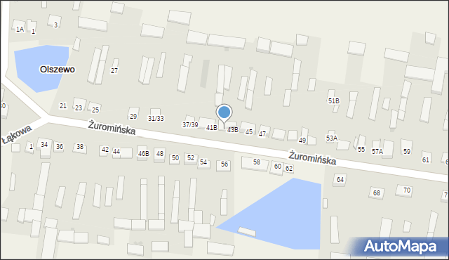 Olszewo, Żuromińska, 43A, mapa Olszewo