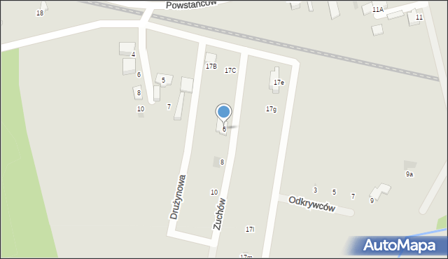 Orzesze, Zuchów, 6, mapa Orzesze