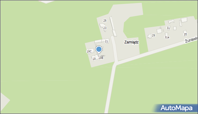 Otwock, Żurawia, 21B, mapa Otwock