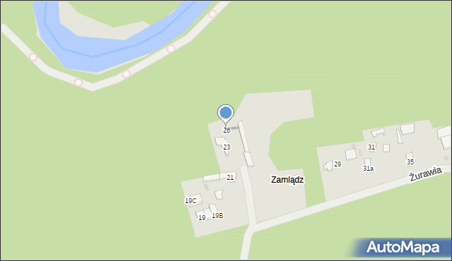 Otwock, Żurawia, 26, mapa Otwock