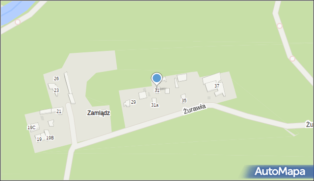 Otwock, Żurawia, 31, mapa Otwock