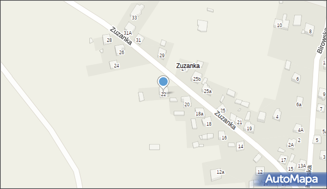 Podzamcze, Zuzanka, 22, mapa Podzamcze