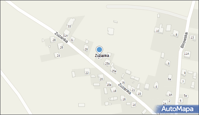 Podzamcze, Zuzanka, 27, mapa Podzamcze