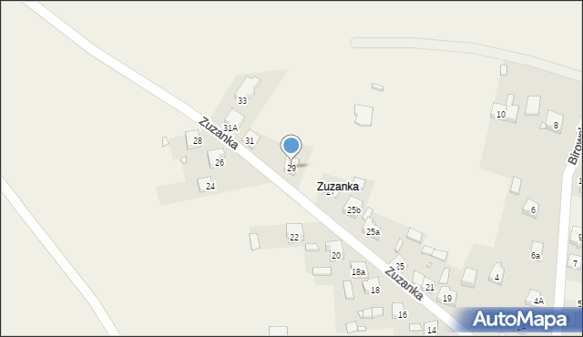 Podzamcze, Zuzanka, 29, mapa Podzamcze