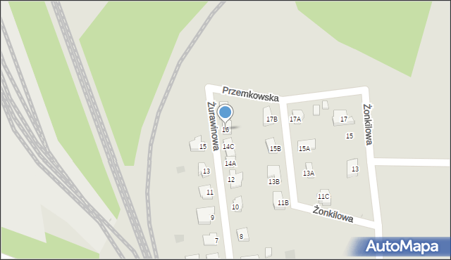 Polkowice, Żurawinowa, 16, mapa Polkowice