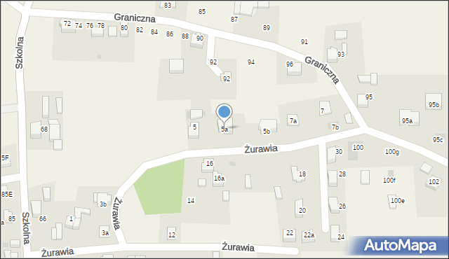 Poręba, Żurawia, 5a, mapa Poręba